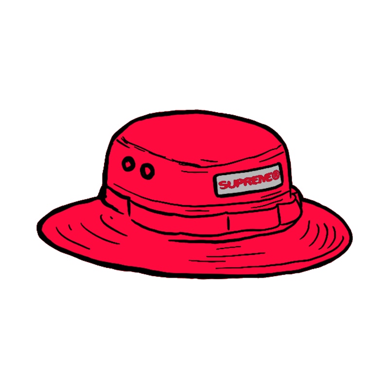 Supreme Reflective Patch Boonie Red