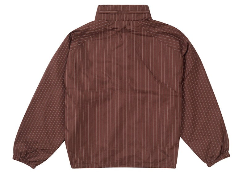 Supreme Reflective Pinstripe Track Jacket Brown