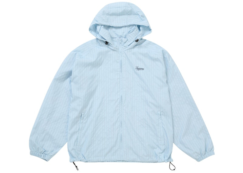 Supreme Reflective Pinstripe Track Jacket Light Blue