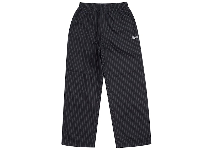 Supreme Reflective Pinstripe Track Pant Black