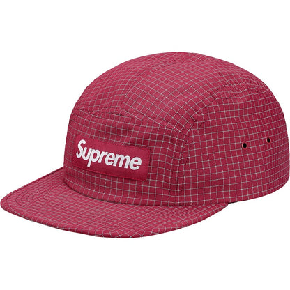 Supreme Reflective Ripstop Camp Cap Cranberry