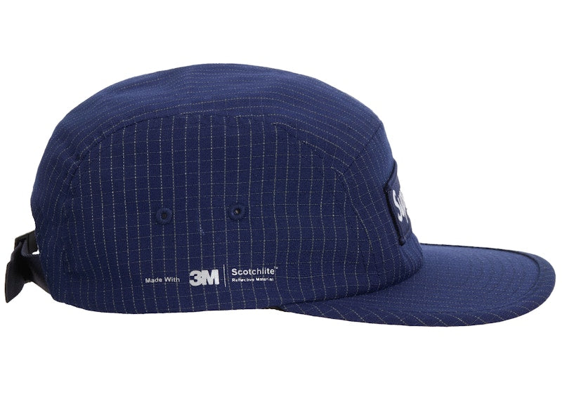 Supreme Reflective Ripstop Camp Cap (SS24) Navy