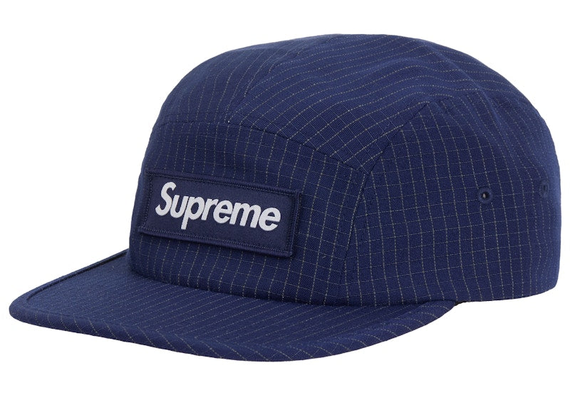 Supreme Reflective Ripstop Camp Cap (SS24) Navy