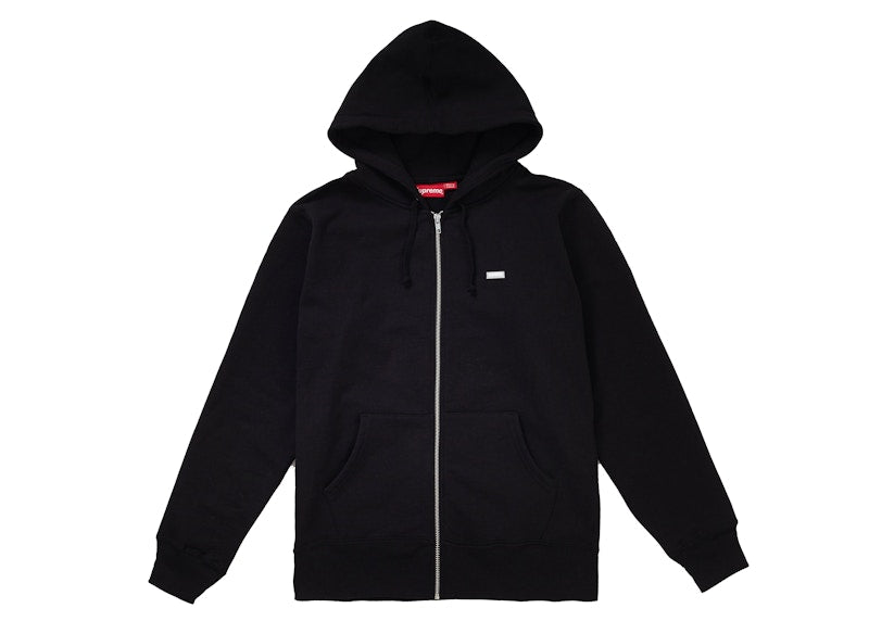 Supreme Reflective Small Box Zip Up Sweatshirt Black