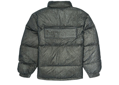 Supreme Reflective Speckled Down Jacket Black
