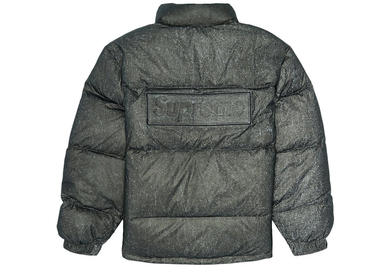 Supreme Reflective Speckled Down Jacket Black