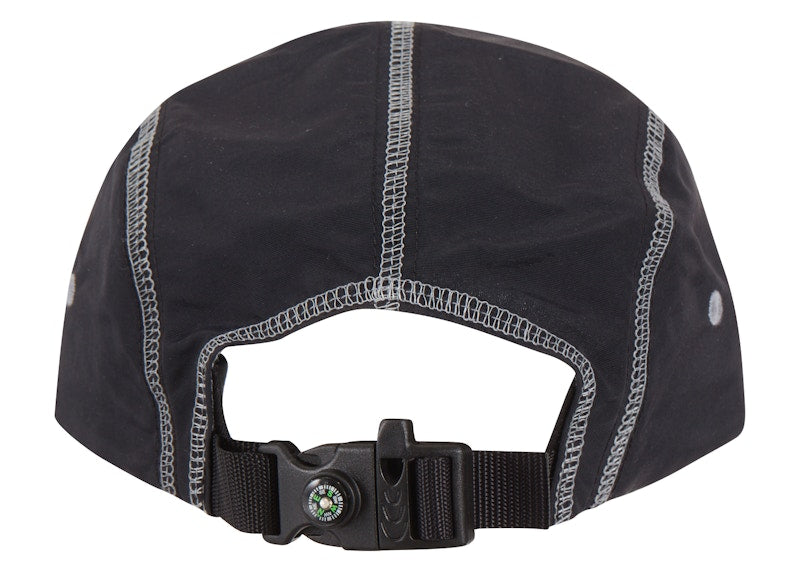 Supreme Reflective Stitch Camp Cap Black