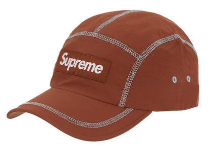 Supreme Reflective Stitch Camp Cap Brown