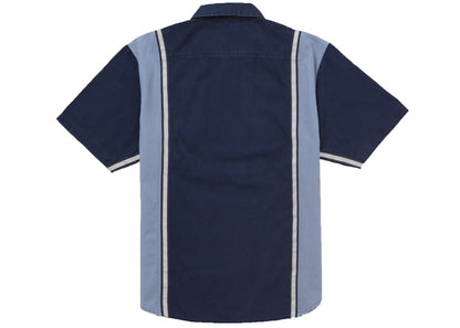 Supreme Reflective Stripe S/S Work Shirt Navy