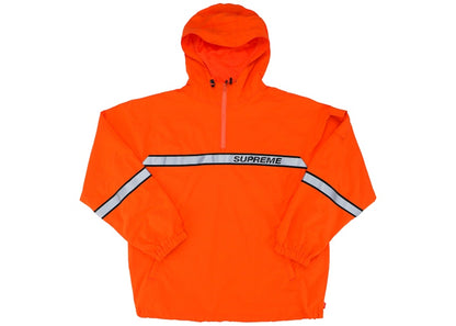 Supreme Reflective Taping Hooded Pullover Orange