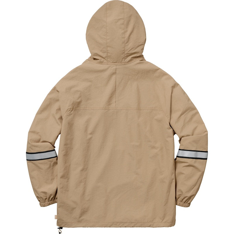 Supreme Reflective Taping Hooded Pullover Tan