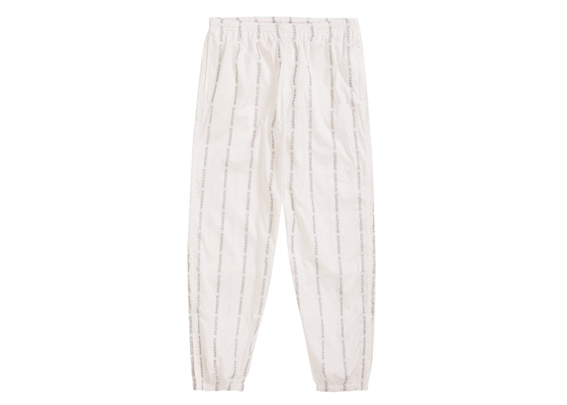 Supreme Reflective Text Track Pant White