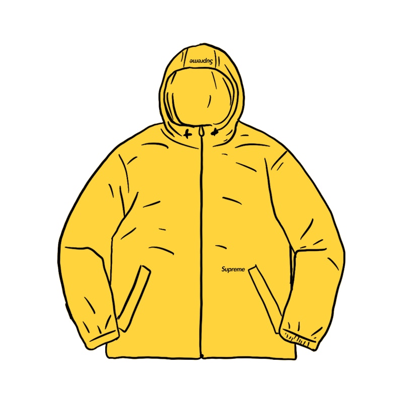 Supreme Reflective Zip Hooded Jacket Yellow