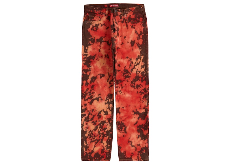 Supreme Regular Jean Bleached Red