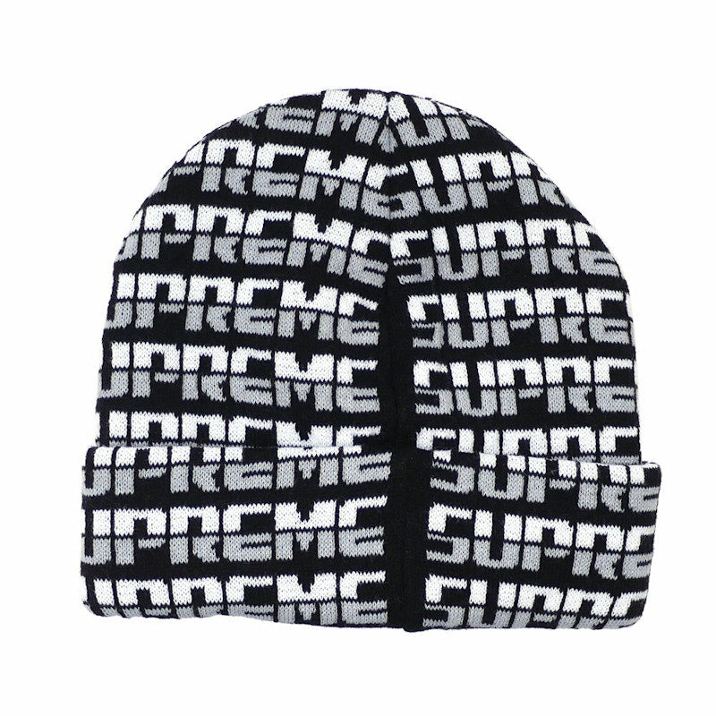 Supreme Repeat Beanie Black