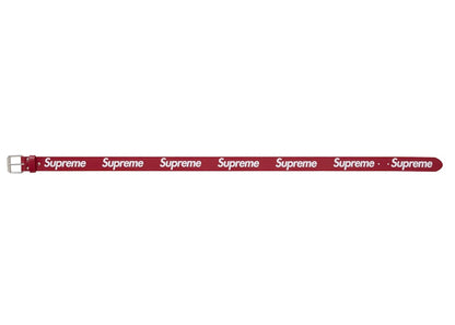 Supreme Repeat Leather Belt (FW25) Red