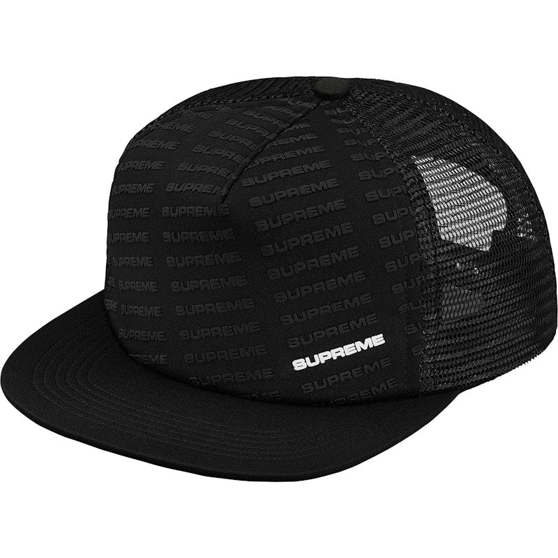 Supreme Repeat Mesh Back 5-Panel Black