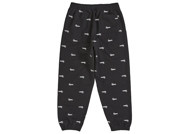 Supreme Repeat Script Sweatpant Black