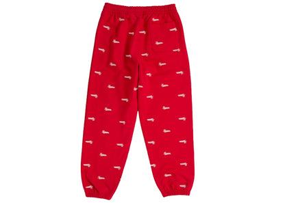 Supreme Repeat Script Sweatpant Red