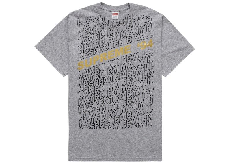 Supreme Respected Tee Heather Grey