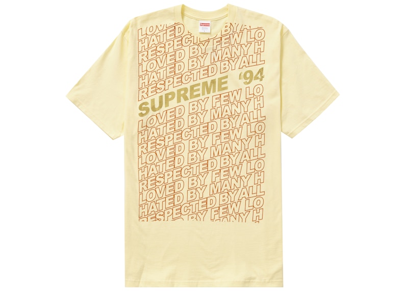 Supreme Respected Tee Pale Yellow