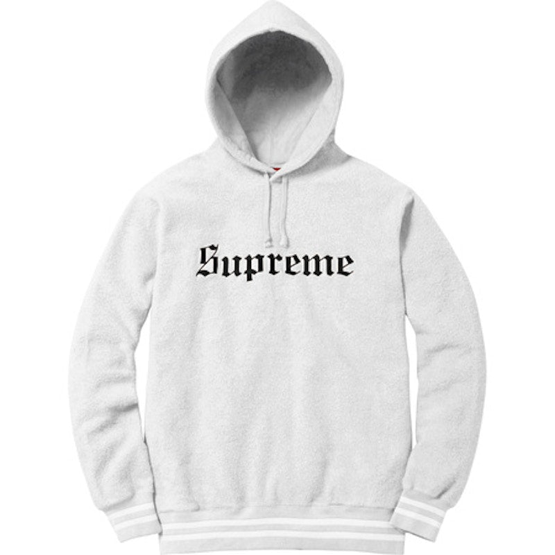Supreme Reverse Fleece Hooded Sweatshirt Ash Grey