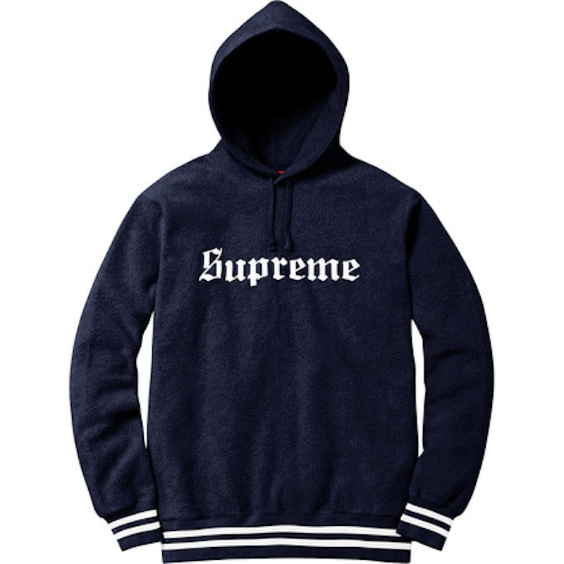 Supreme Reverse Fleece Hooded Sweatshirt Navy