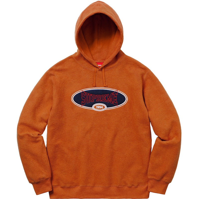 Supreme Reverse Fleece Hooded Sweatshirt (SS18) Copper