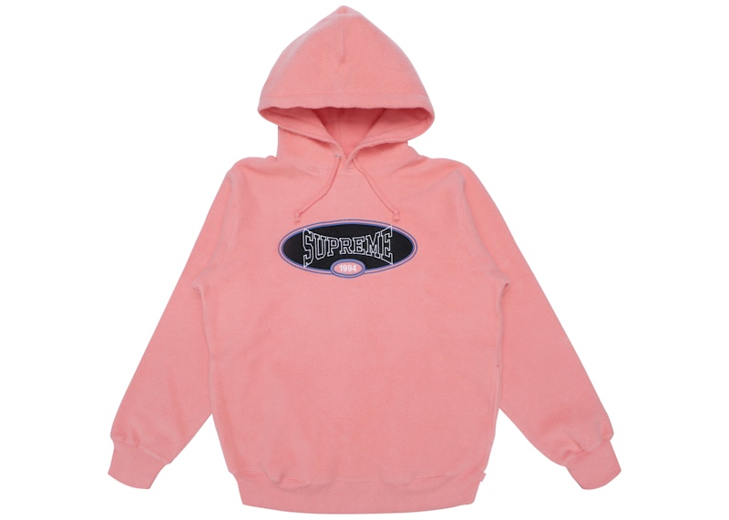 Supreme Reverse Fleece Hooded Sweatshirt (SS18) Coral