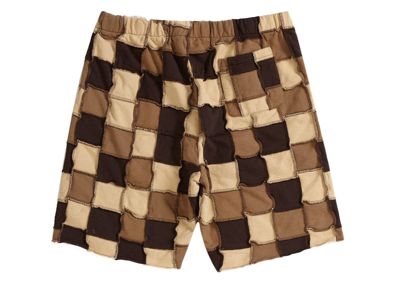 Supreme Reverse Patchwork Sweatshort Brown