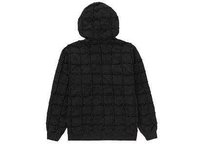 Supreme Reverse Patchwork Zip Up Hooded Sweatshirt Black