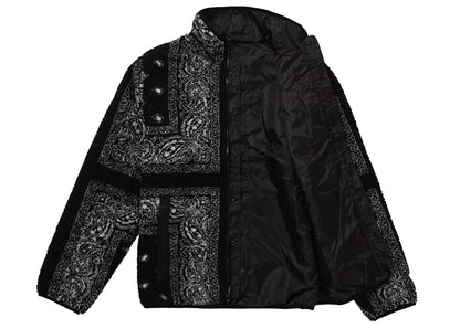 Supreme Reversible Bandana Fleece Jacket Black