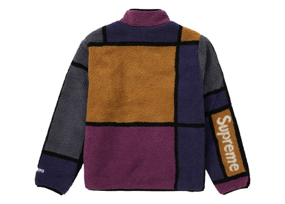 Supreme Reversible Colorblocked Fleece Jacket Purple