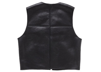 Supreme Reversible Faux Shearling Work Vest Black