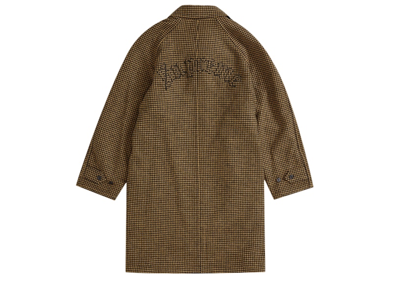 Supreme Reversible Houndstooth Overcoat Black