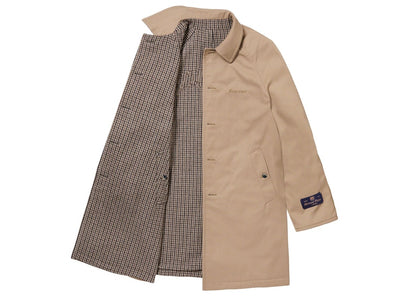 Supreme Reversible Houndstooth Overcoat Tan