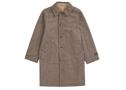 Supreme Reversible Houndstooth Overcoat Tan