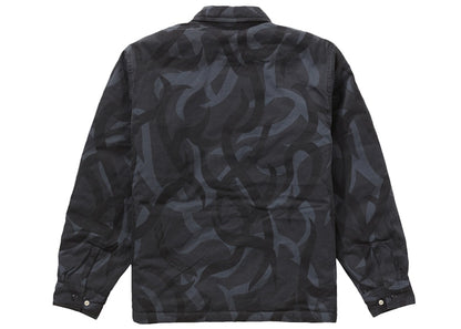 Supreme Reversible Puffy Work Jacket Black Tribal Camo