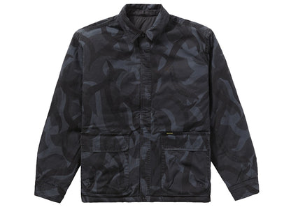 Supreme Reversible Puffy Work Jacket Black Tribal Camo