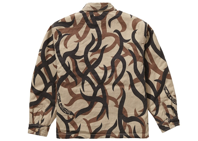 Supreme Reversible Puffy Work Jacket Tan Tribal Camo