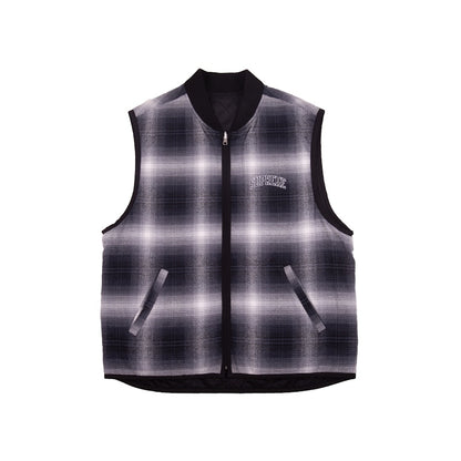 Supreme Reversible Shadow Plaid Vest Black