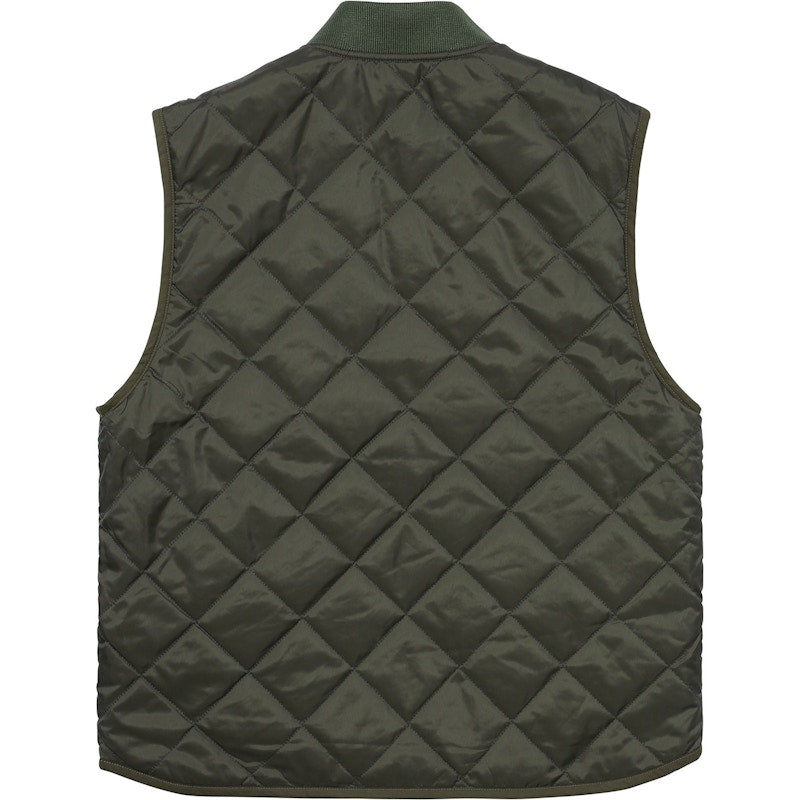 Supreme Reversible Shadow Plaid Vest Dark Green