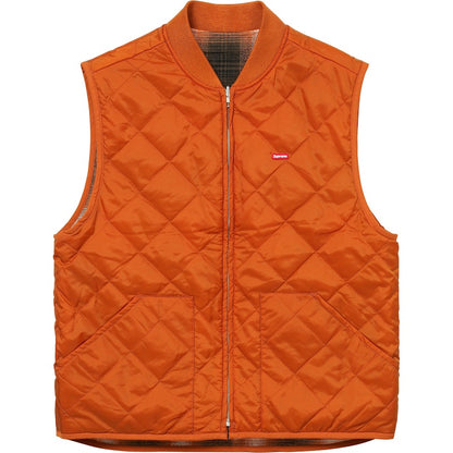 Supreme Reversible Shadow Plaid Vest Rust