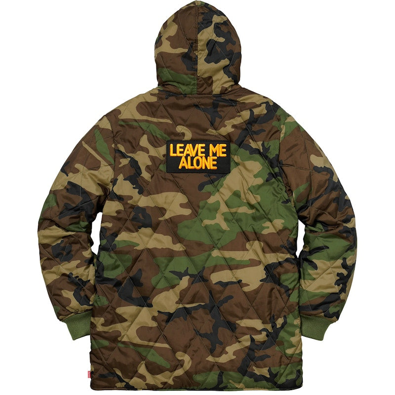 Supreme Reversible Sherpa Work Parka Woodland Camo