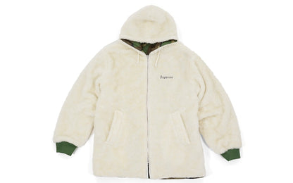 Supreme Reversible Sherpa Work Parka Woodland Camo