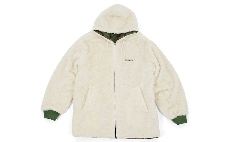 Supreme Reversible Sherpa Work Parka Woodland Camo