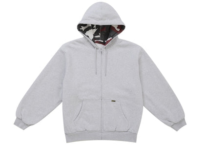Supreme Reversible Work Zip Up Hooded Sweatshirt Ash Grey