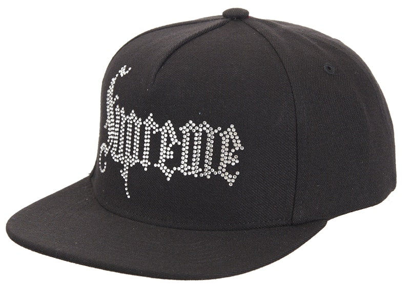 Supreme Rhinestone 5-Panel Black