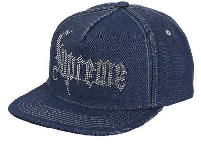Supreme Rhinestone 5-Panel Denim
