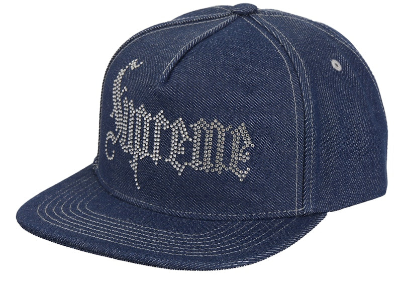 Supreme Rhinestone 5-Panel Denim